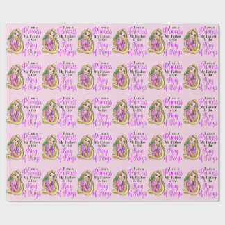 I am a princess Rapunzel wrapping paper Geschenkpapier