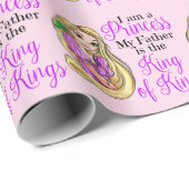 I am a princess Rapunzel wrapping paper Geschenkpapier (Rolleneckpunkt)