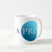 I AM A PRO | Bold Minimalist Blue Circle Mug Kaffeetasse (VorderseiteRechts)