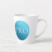 I AM A PRO | Bold Minimalist Blue Circle Mug Milchtasse (Rechts)