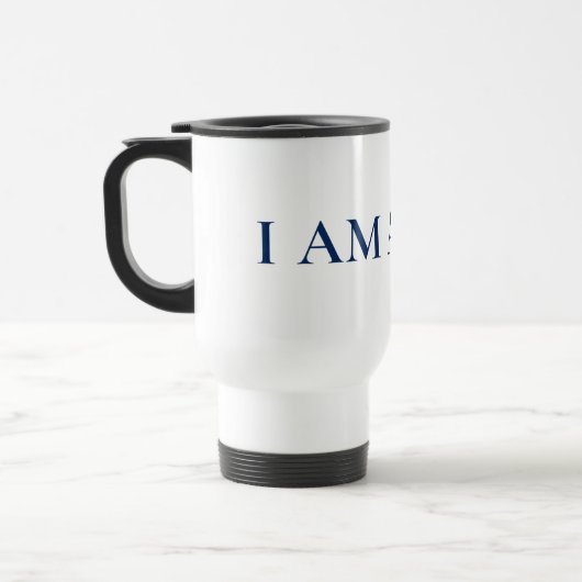 I AM A PRO | Bold Minimalist Blue Circle Mug Reisebecher (Links)