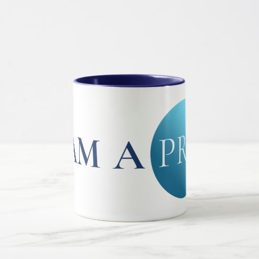 I AM A PRO | Bold Minimalist Blue Circle Mug Tasse (Zentrum)