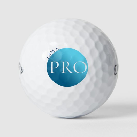 I AM A PRO - Custom Blue Golf Ball (Vorderseite)