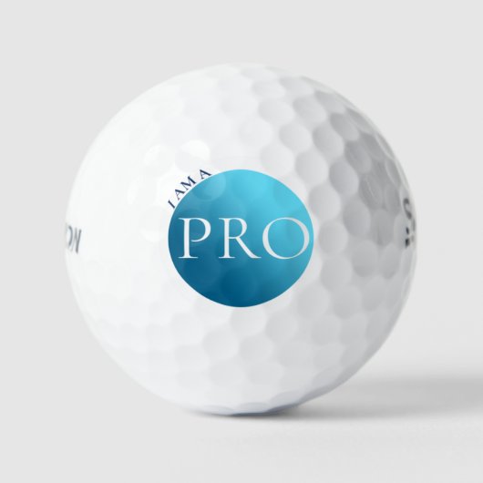 I AM A PRO - Custom Blue Golf Ball (Vorderseite)