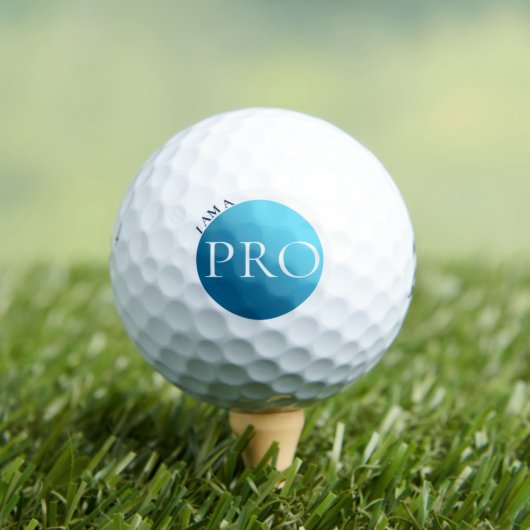 I AM A PRO - Custom Blue Golf Ball (Insitu T-Shirt)
