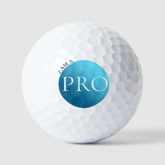 I AM A PRO - Custom Blue Golf Ball (Vorderseite)