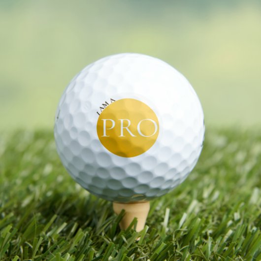 I AM A PRO - Custom Golden Golf Ball (Insitu T-Shirt)