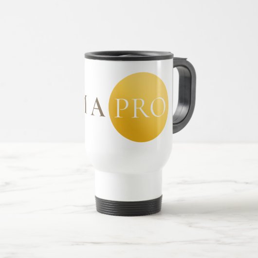 I AM A PRO | Elegant Gold Circle Motivational Mug Reisebecher (VorderseiteRechts)