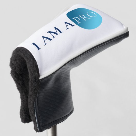 I Am a Pro – Minimal Athletic Statement Design Golf Headcover (3/4 Vorderseite)