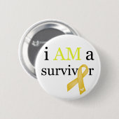 i AM a Survivor (Gelb) Button (Vorne & Hinten)