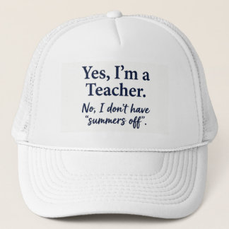 "I am a teacher"  Performance Cap Truckerkappe