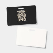 i am a veteran my oath never expires ausweis (Vorder- & Rückseite)