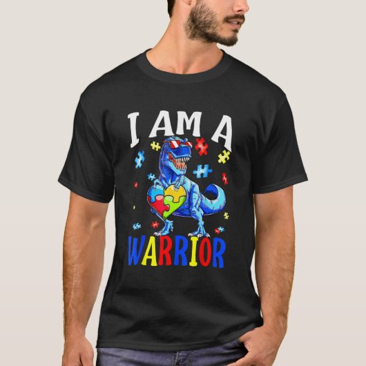 I Am A Warrior Autism Family Puzzle Autism Awarene T-Shirt (Vorderseite)