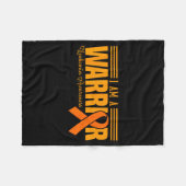 I Am A Warrior Funny Leukemia Blood Cancer Awarene Fleecedecke (Vorderseite (Horizontal))