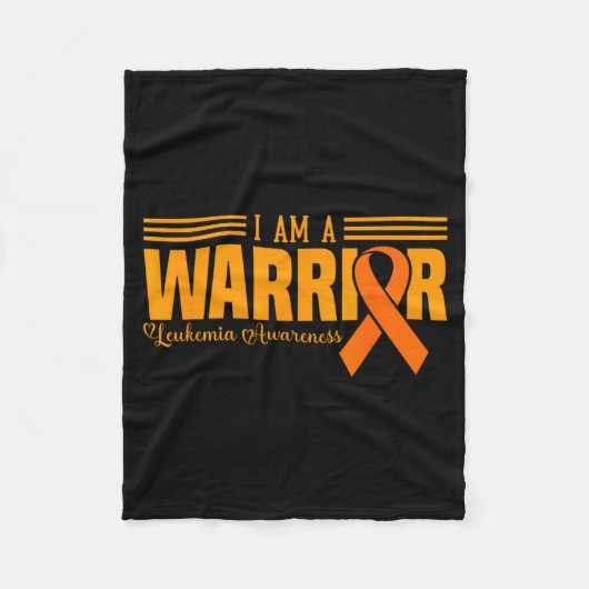 I Am A Warrior Funny Leukemia Blood Cancer Awarene Fleecedecke (Vorderseite)