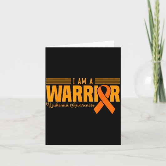 I Am A Warrior Funny Leukemia Blood Cancer Awarene Karte (Vorderseite)