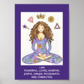 "I AM" Affirmation 12x18 Print Poster (Vorne)