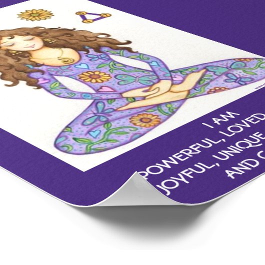 "I AM" Affirmation 12x18 Print Poster (Ecke)