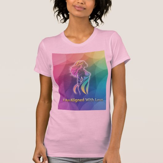 I Am Aligned With Love Modern Spiritual Art T-Shirt (Vorderseite)