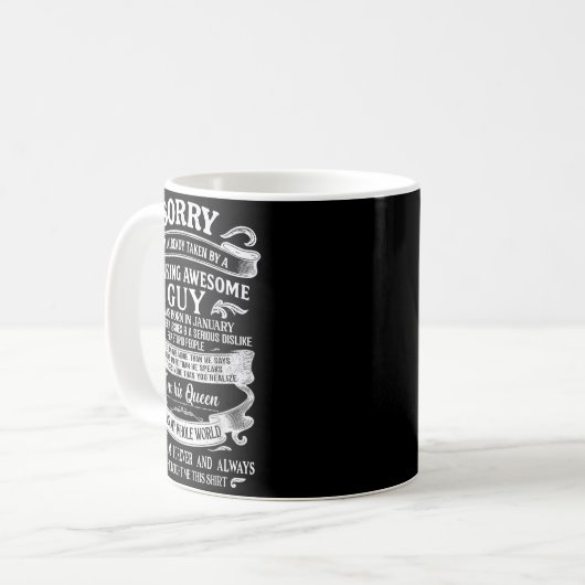 I Am Already Taken By Freaking Awesome Guy Born In Kaffeetasse (Vorderseite Links)