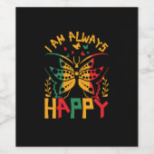 i_am_Always_happy_02 Weinetikett (Einzelnes Label)