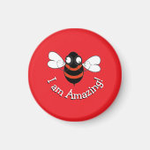 I Am Amazing! Magnet - Red Background (Vorne)