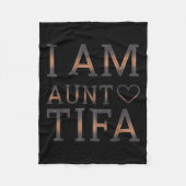 I Am Aunt Tifa Bold Statement Family Humor Fleecedecke (Vorderseite)