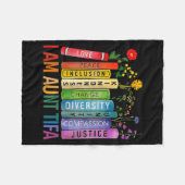 I Am Aunt Tifa Floral Flowers Aunt Tifa Funny Aunt Fleecedecke (Vorderseite (Horizontal))