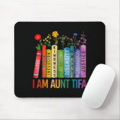 I Am Aunt Tifa Floral Flowers Aunt Tifa Funny Aunt Mousepad (Mit Mouse)