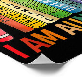 I Am Aunt Tifa Floral Flowers Aunt Tifa Funny Aunt Poster (Ecke)