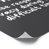 I Am Awake Please Respect My Privacy Funny Sarcast Poster (Ecke)