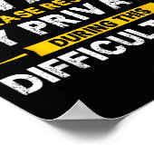 I Am Awake Please Respect My Privacy Funny Sarcast Poster (Ecke)