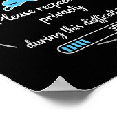 I Am Awake Please Respect My Privacy Funny Sarcast Poster (Ecke)