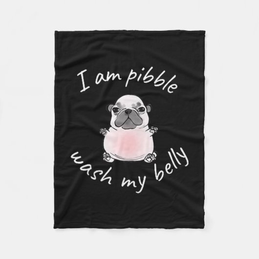 I Am Bble Wash My Belly Bble Meme Funny Dog Brainr Fleecedecke (Vorderseite)