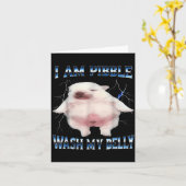 I Am Bble Wash My Belly Bble Meme Funny Dog Brainr Karte (Gelbe Blume)