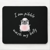 I Am Bble Wash My Belly Bble Meme Funny Dog Brainr Mousepad (Vorne)