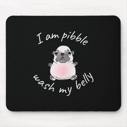 I Am Bble Wash My Belly Bble Meme Funny Dog Brainr Mousepad (Vorne)