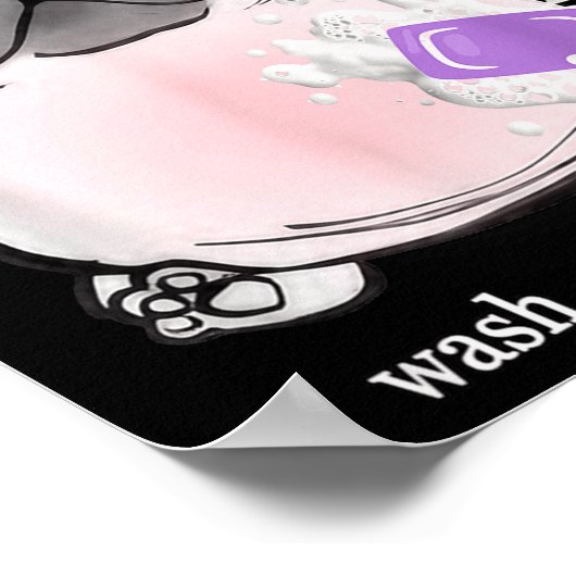 I Am Bble Wash My Belly Bble Meme Funny Dog Brainr Poster (Ecke)