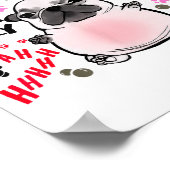 I Am Bble Wash My Belly Bble Meme Funny Dog Brainr Poster (Ecke)