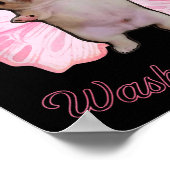 I Am Bble Wash My Belly Bble Meme Funny Dog Brainr Poster (Ecke)