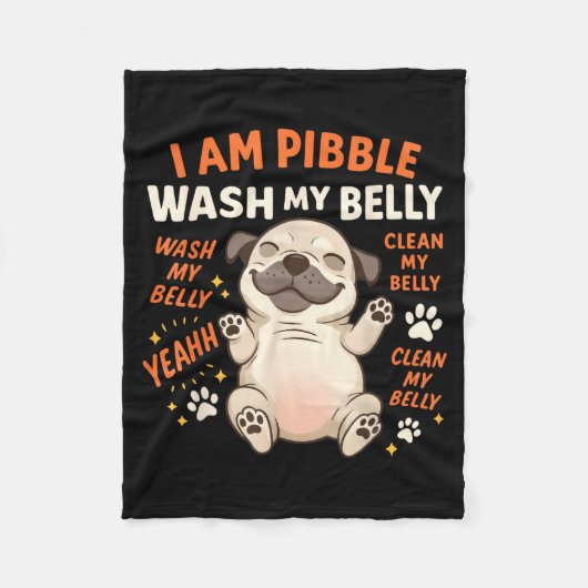 I Am Bble Wash My Belly Clean My Belly Meme Pet Lo Fleecedecke (Vorderseite)