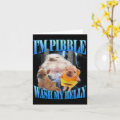 I Am Bble Wash My Belly Funny Dog Clean My Belly M Karte (Gelbe Blume)