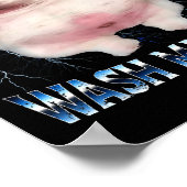 I Am Bble Wash My Belly Funny Dog Clean My Belly M Poster (Ecke)