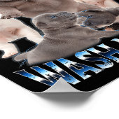 I Am Bble Wash My Belly Funny Dog Clean My Belly M Poster (Ecke)