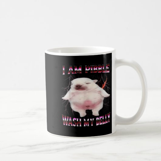 I Am Bble Wash My Belly Funny Dog Meme Kaffeetasse (Rechts)