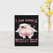 I Am Bble Wash My Belly Funny Dog Meme Karte (Gelbe Blume)