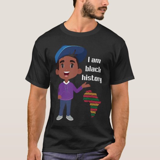 I Am Black History  Black Ancestry African America T-Shirt (Vorderseite)