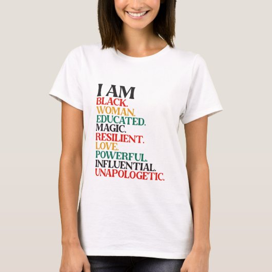 I AM - Black History Monat T-Shirt (Vorderseite)