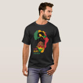 I Am Black History Month Africa Map & Black Queen  T-Shirt (Vorne ganz)