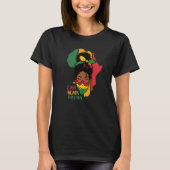 I Am Black History Month Africa Map & Black Queen T-Shirt (Vorderseite)